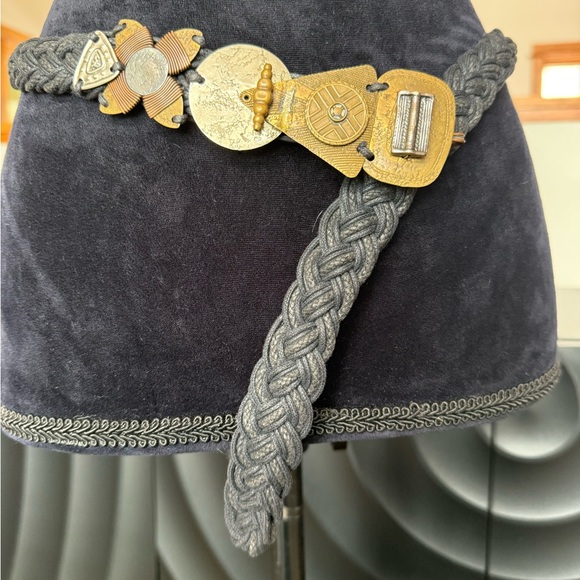 Marjorie Baer, San Francisco, artisan belt, vintage, black webbing, mixed metals - Picture 3 of 15